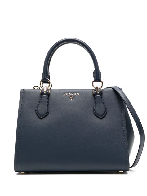 michael kors tasche blau silber|Designer.